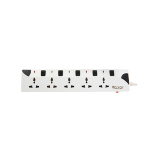 CLICK Safe Extension Socket 2pin 5skt 5Y